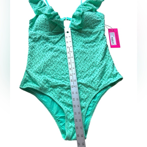 Betsey Johnson Green Swim Coverup with Ruffles - Picture 12 of 16